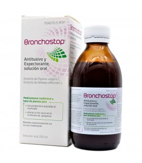 BRONCHOSTOP ANTITUSIVO Y EXPECTORANTE SOLUCION Tos y mucosidad y Resfriado, tos y Gripe - PERRIGO