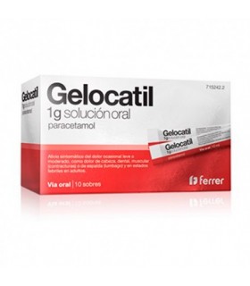 GELOCATIL 1 G SOL ORAL 10 SOBRES Analgesicos y Analgésico y Antiinflamatorio - 