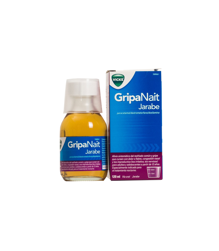 VICKS GRIPANAIT JARABE 120 ML Tos y mucosidad y Resfriado, tos y Gripe - VICKS