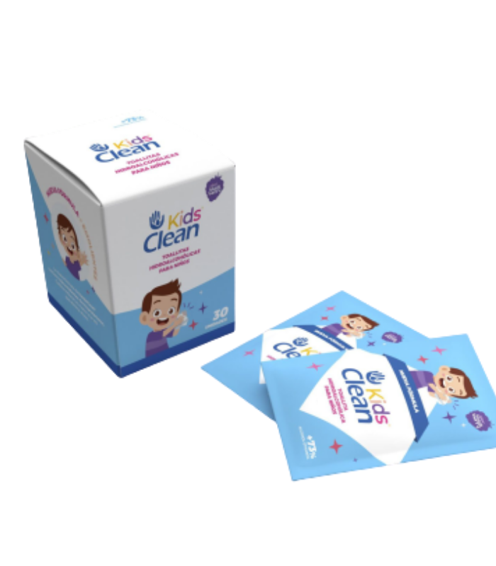 KIDS CLEAN TOALLITAS HIDROALCOHÓLICAS 30 UNIDADES