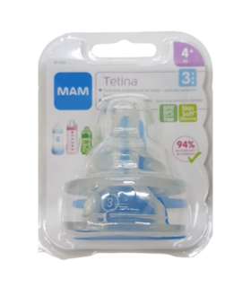 MAM TETINA SILICONA TALLA 3 +4M 2UDS 2