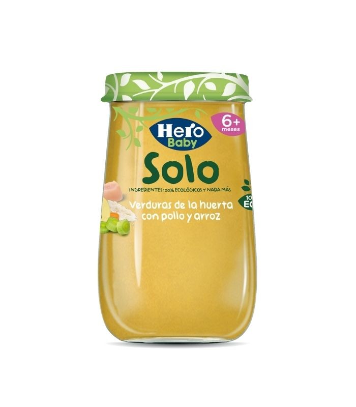 HERO SOLO VERDURAS POLLO Y ARROZ 190G Potitos y Alimentacion del bebe - HERO