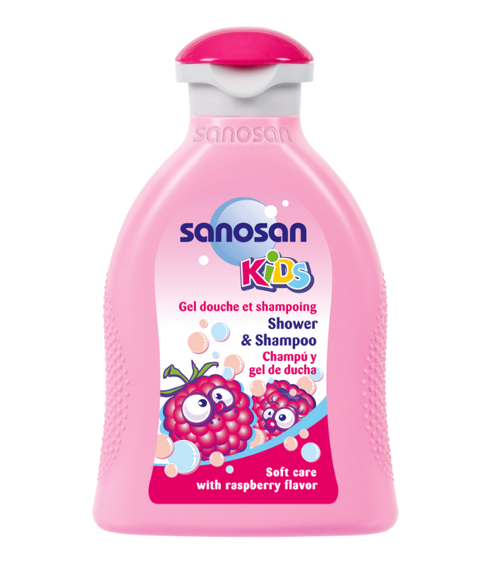 SANOSAN KIDS CHAMPÚ Y GEL DE DUCHA FRAMBUESA 200 ML