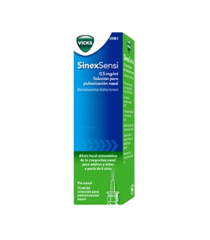 SINEXSENSI 0.5 MG-ML NEBULIZADOR NASAL 15 ML Congestion nasal y Resfriado, tos y Gripe - VICKS