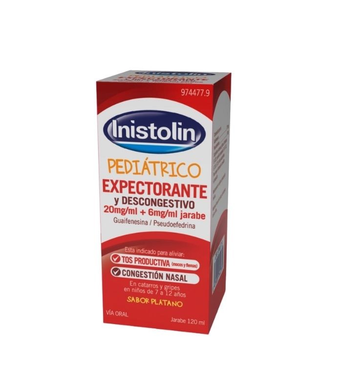 INISTOLIN PEDIATRICO EXPECTORANTE DESCONGESTIVO 120ML Tos y mucosidad y Resfriado, tos y Gripe - JOHNSON AND JOHNSON