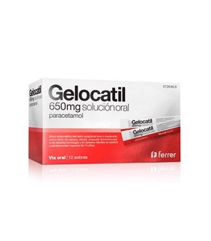 GELOCATIL 650 MG 12 SOBRES SOLUCION ORAL