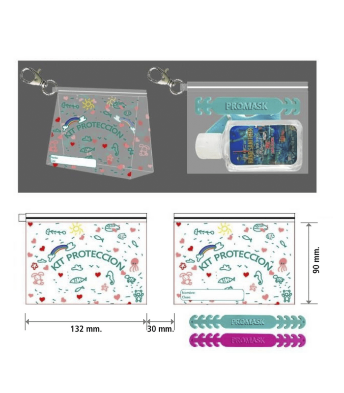 KIT PROTECCIÓN MASCARILLA+GEL+BOLSITA
