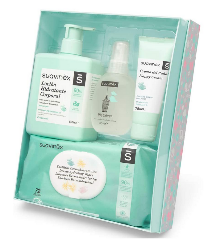 SUAVINEX CANASTILLA ROSA DE COSMÉTICA PARA BEBÉ