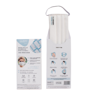 HIDROBLOCK MASCARILLA HIGIÉNICA REUTILIZABLE BLANCO 2