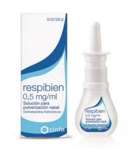 RESPIBIEN 0.5 MG-ML NEBULIZADOR NASAL 15 ML Congestion nasal y Resfriado, tos y Gripe - CINFA