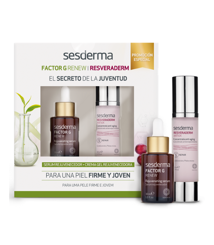SESDERMA PACK SERUM FACTOR G + CREMA-GEL RESVERADERM ANTOX