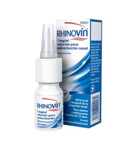 RHINOVIN 1 MG-ML NEBULIZADOR NASAL 10 ML Congestion nasal y Resfriado, tos y Gripe - NOVARTIS