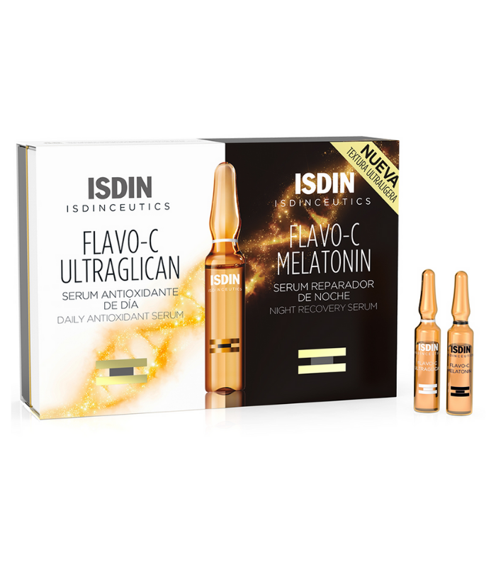 ISDINCEUTICS PACK FLAVO-C ULTRAGLICAN & FLAVO-C MELATONIN 2+2 AMPOLLAS