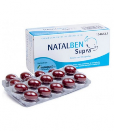 NATALBEN SUPRA 30 CAPS Vitaminas embarazo y lactancia y Gestación y embarazo - ITALFARMACO