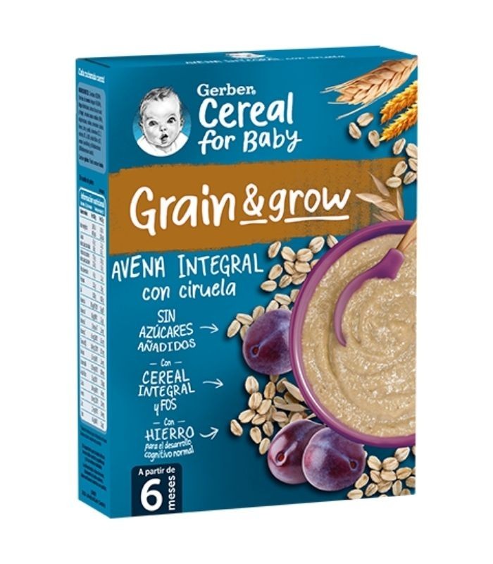 GERBER PAPILLA AVENA CON CIRUELA +6M 250G Inicio y  - 