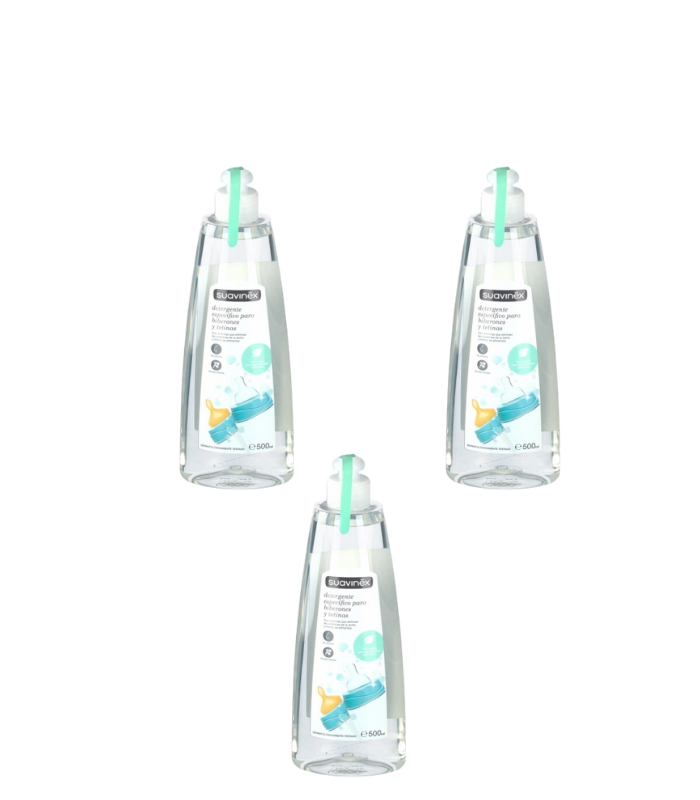 SUAVINEX DETERGENTE PARA BIBERONES Y TETINAS 500 ML PACK 3 UNIDADES Ofertas del mes y Inicio - SUAVINEX