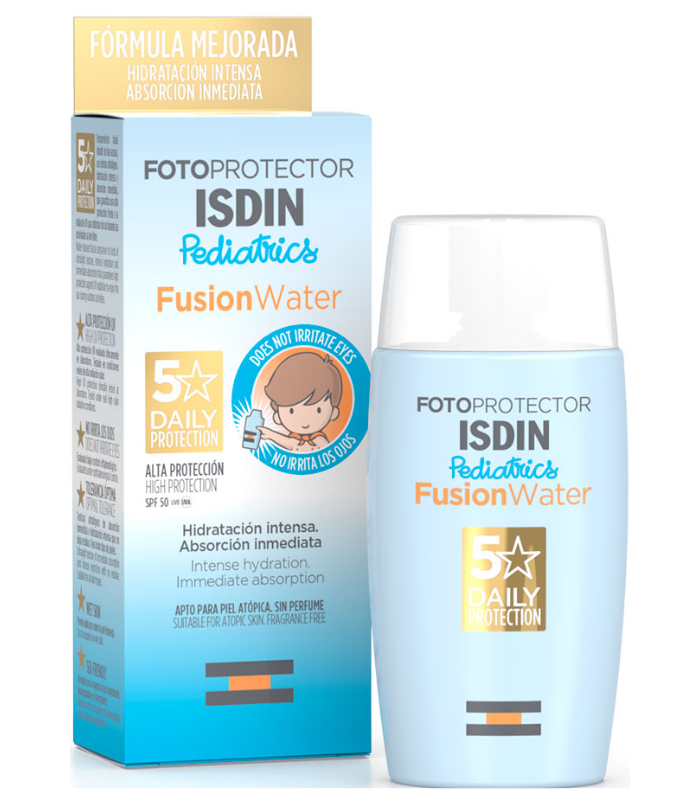 ISDIN FOTOPROTECTOR PEDIATRICS 50+ FUSION WATER 50ML Bebé y mamá y Inicio - ISDIN