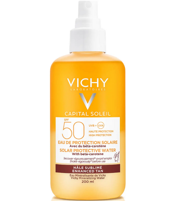 VICHY CAPITAL SOLEIL AGUA DE PROTECCION SOLAR BRONCEADORA SPF50 200ML Inicio y  - VICHY