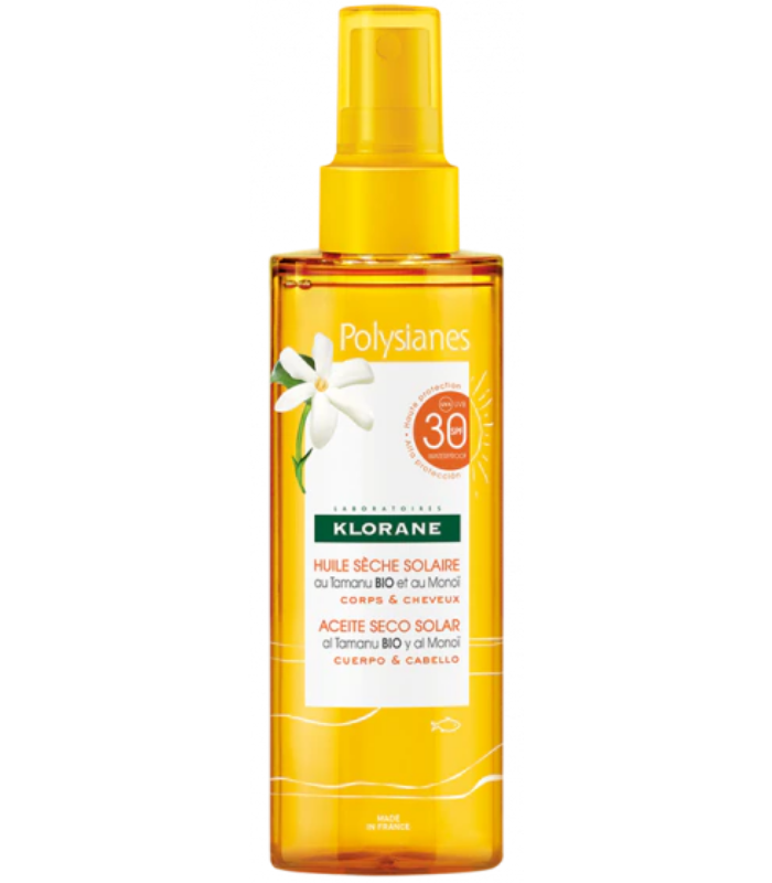 KLORANE POLYSIANES ACEITE SECO SOLAR SPF30 200ML Cosmética y Inicio - KLORANE