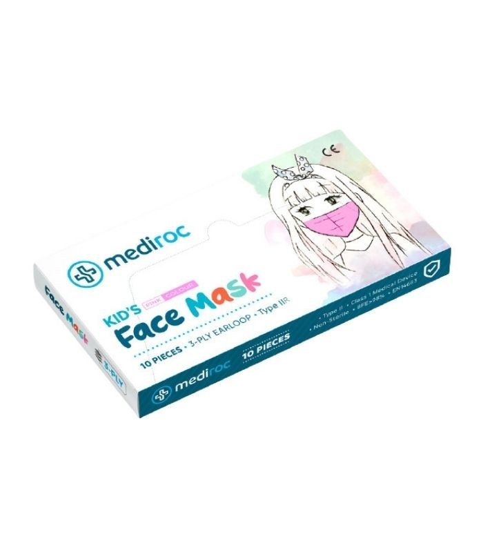 MASCARILLA INFANTIL QUIRÚRGICA ROSA PACK 10 UNIDADES Inicio y  - 