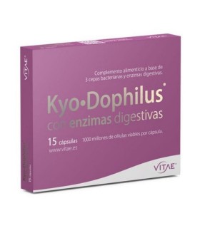 KYODOPHILUS ENZIMAS 15 CAPSULAS Acidez y reflujo y Salud Digestiva - VITAE N NUTRITION