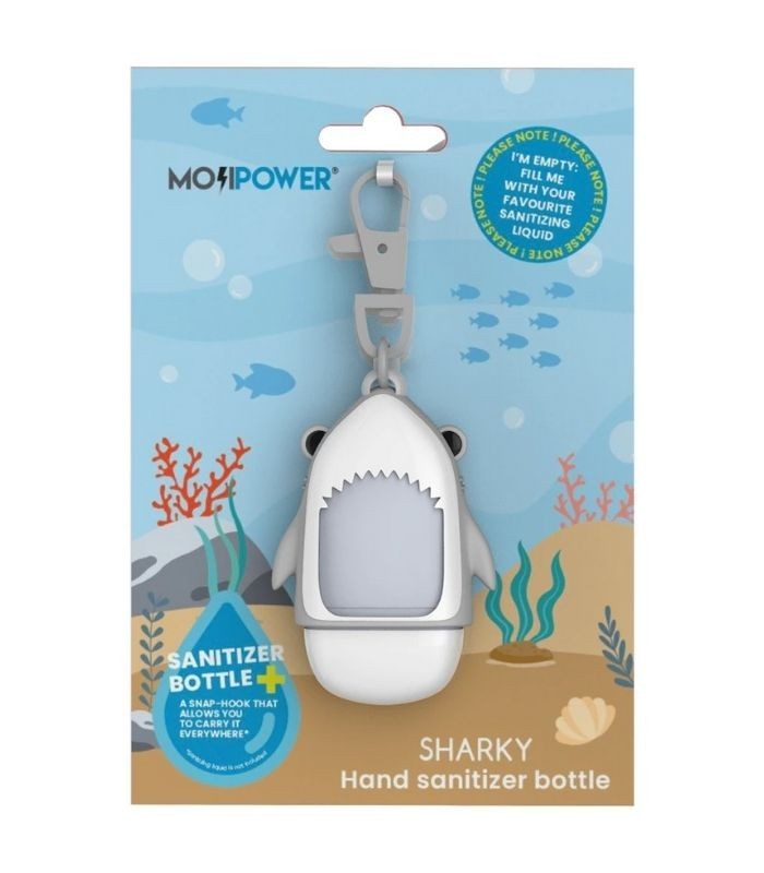 MOJIPOWER SHARKY BOTELLA PARA DESINFECTANTE DE MANOS Inicio y  - 