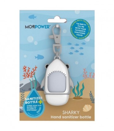 MOJIPOWER SHARKY BOTELLA PARA DESINFECTANTE DE MANOS Inicio y  - 