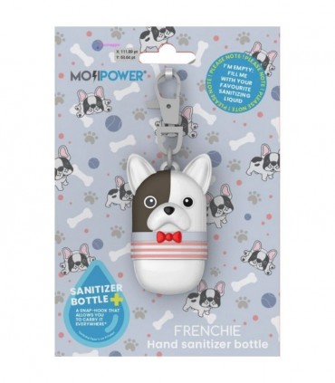 MOJIPOWER BULLDOG FRANCES BOTELLA PARA DESINFECTANTE DE MANOS Inicio y  - MOJIPOWER