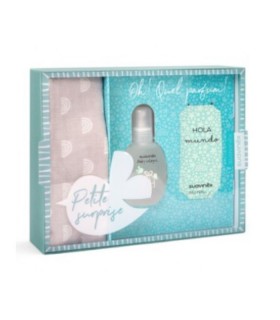 SUAVINEX CANASTILLA PETITE SURPRISE COLONIA + TARJETA PERSONALIZABLE + MUSELINA Inicio y  - 