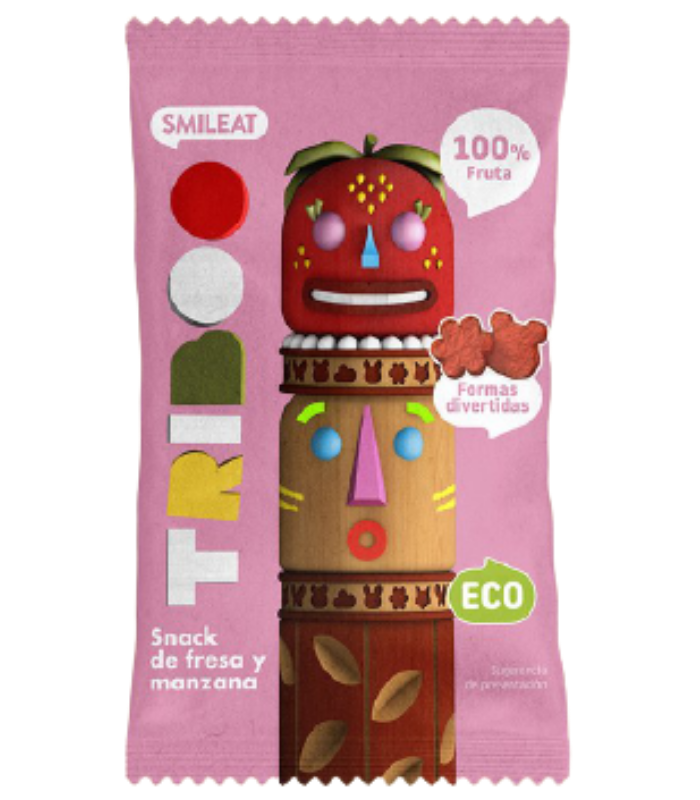 SMILEAT SNACK DE FRESA Y MANZANA ECO 25G Bebé y mamá y Inicio - SMILEAT