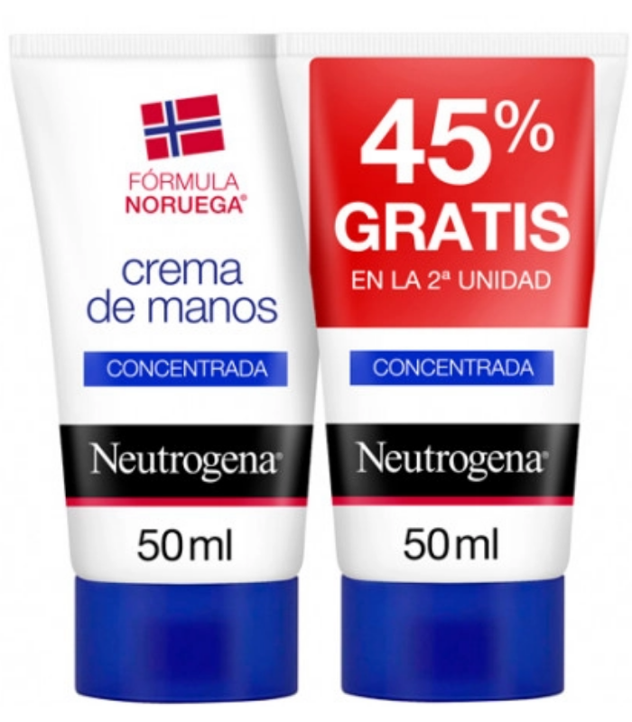 NEUTROGENA DUPLO CREMA MANOS CONCENTRADA 50ML+50ML Hidratacion manos y Cuidado manos - NEUTROGENA
