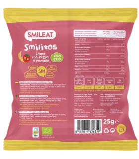 SMILITOS SNACK FRESA Y PLATANO 25G Bebé y mamá y Inicio - SMILEAT 2