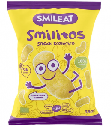 SMILEAT SMILITOS SNACK DE MAIZ ECOLOGICO 38G Papillas y galletas y Alimentacion del bebe - SMILEAT