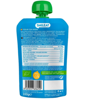 SMILEAT POUCH YOGUR Y AVENA 100G Bebé y mamá y Inicio - SMILEAT 2