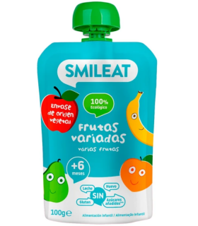 SMILEAT POUCH FRUTA VARIADA ECOLOGICO 100G Potitos y Alimentacion del bebe - SMILEAT