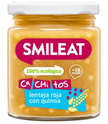 SMILEAT CACHITOS LENTEJA ROJA CON QUINOA 230G Bebé y mamá y Inicio - SMILEAT