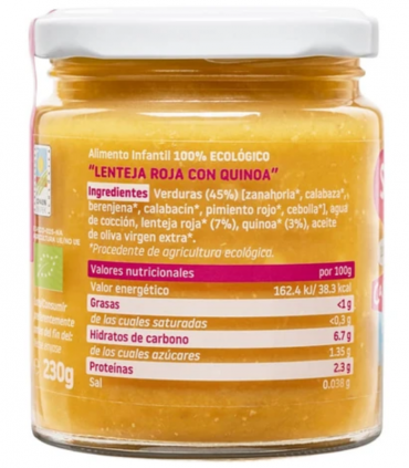 SMILEAT CACHITOS LENTEJA ROJA CON QUINOA 230G Bebé y mamá y Inicio - SMILEAT