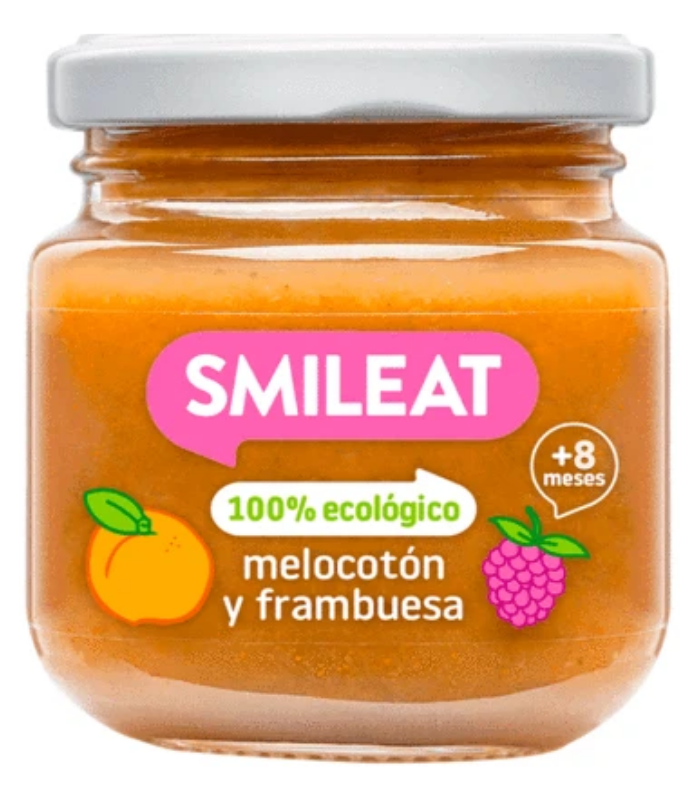 SMILEAT TARRITO MELOCOTON Y FRAMBUESA 130G Bebé y mamá y Inicio - SMILEAT
