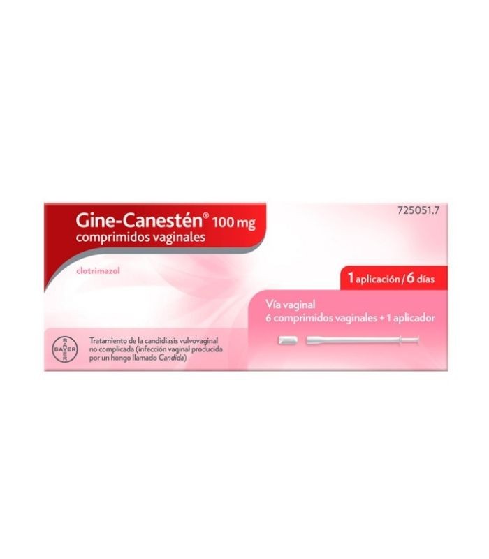 GINE CANESTEN 100 MG 6 COMPRIMIDOS VAGINALES