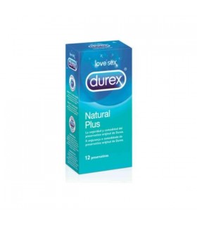DUREX PRESERVATIVOS NATURAL PLUS 12 UNIDADES Preservativos y Salud Sexual - DUREX