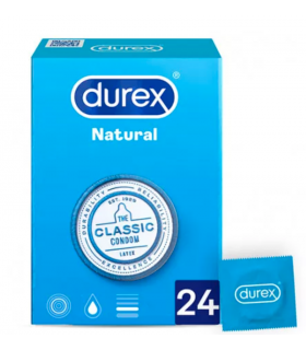 DUREX PRESERVATIVOS NATURAL PLUS EASY ON 24 UNIDADES Preservativos y Salud Sexual - DUREX