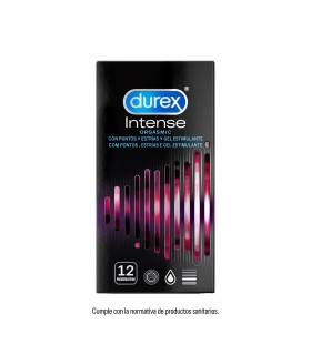 DUREX PRESERVATIVOS INTENSE ORGASM 12 UNIDADES Preservativos y Salud Sexual - DUREX