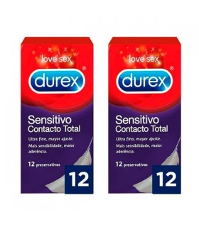 DUREX PRESERVATIVO SENSITIVO CONTACTO TOTAL DUPLO Preservativos y Salud Sexual - DUREX