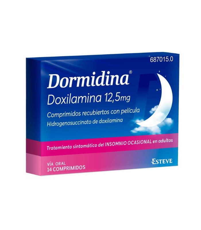 DORMIDINA 12.5 MG 14 COMPRIMIDOS RECUBIERTOS Insomnio y Ansiedad y Medicamentos - DORMIDINA