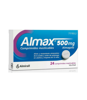 ALMAX 500 MG 24 COMPRIMIDOS MASTICABLES Acidez y Trastornos Digestivos - ALMIRALL