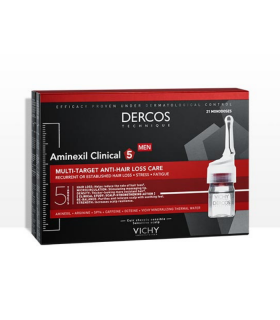 VICHY DERCOS AMINEXIL CLINICAL 5 HOMBRE 21 MONODOSIS Tratamiento y Anticaida - Vichy