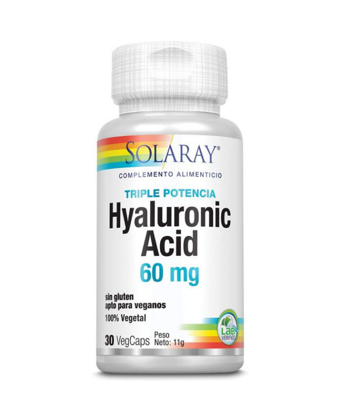 SOLARAY HYALURONIC ACID 60MG 30 CAPSULAS PROMOCIONES COSMÉTICA FACIAL y Inicio - SOLARAY
