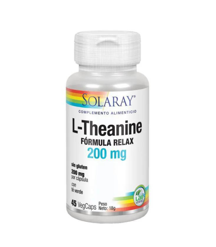 SOLARAY L-THEANINE 200 MG 45 CAPSULAS Estres y Sistema nervioso - SOLARAY