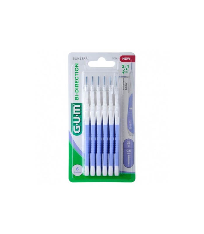 GUM CEPILLO INTERDENTAL BI-DIRECTION 0,6MM 6 UNIDADES