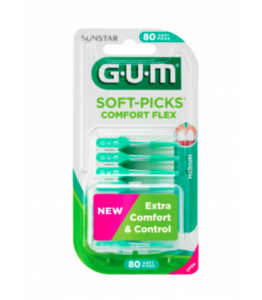 GUM SOFT-PICKS COMFORT FLEX T-M 80 UNIDADES